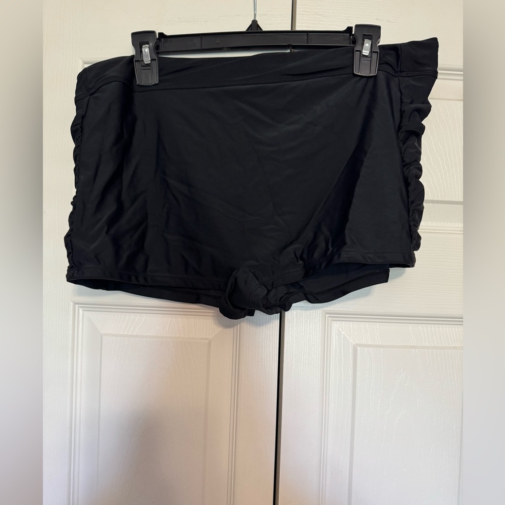 New Directions Black High-Rise Swimsuit Bottoms/Shorts Size XL